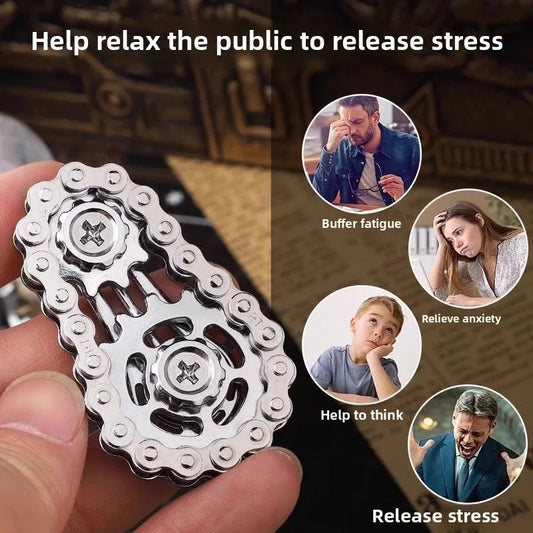 Metal Fidget Spinner Office Desk Toy Stress Relief Gears Hand Spinner for Adults desk decoration home decor Relieve stress relax