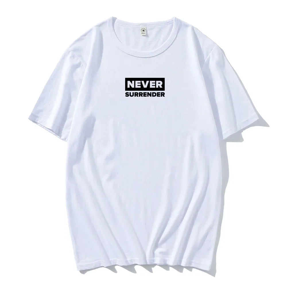 Never Surrender Tee Charlie Kirk Freedom T-shirt Cotton O-neck Short Sleeve Male Tshirts Casual Loose Fashion Men/Women T Shirt