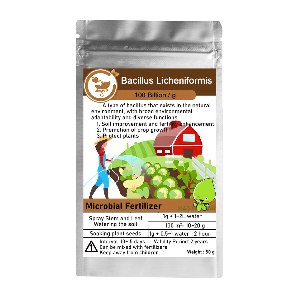 50g Bacillus Licheniformis 100 Billion Microbial Organic Fertilizer Organic Farming Improves Soil Structure & Plant Vitality