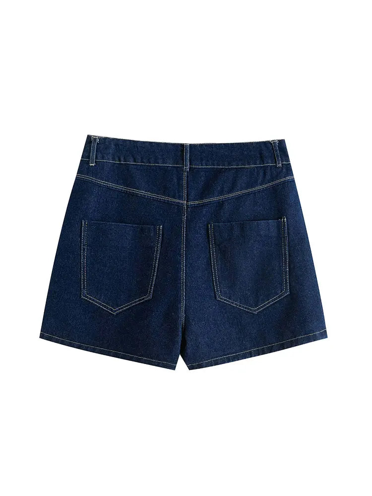 Nlzgmsj Summer Women's Casual Sets Fashion Mini Skirt Shorts Sets Denim Short Shirt Top Sets For Women Street Women Outfit
