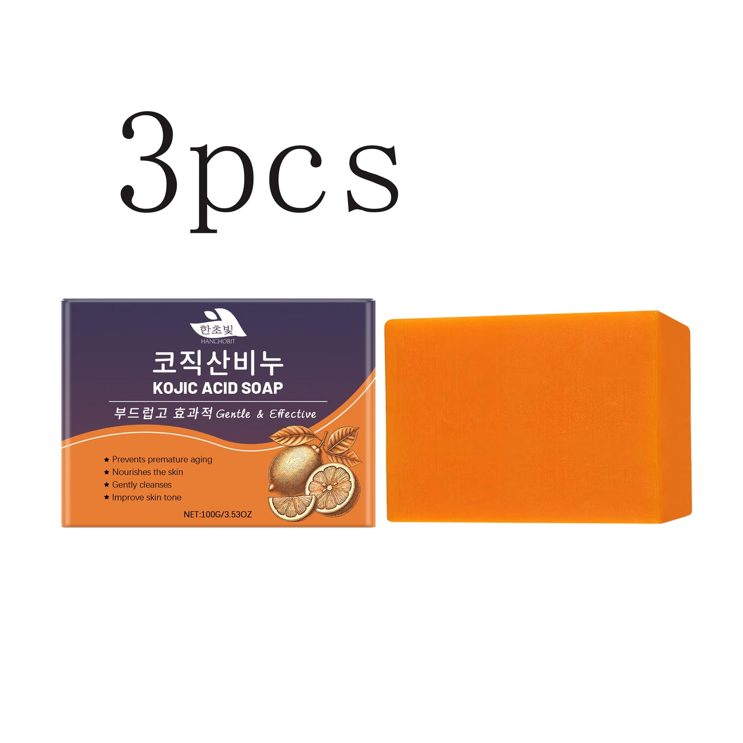 Vitamin C & Kojic Acid Cleansing Soap: Gentle Cleansing, Skin-Nourishing & Fragrant Bath Soap for Skin Care