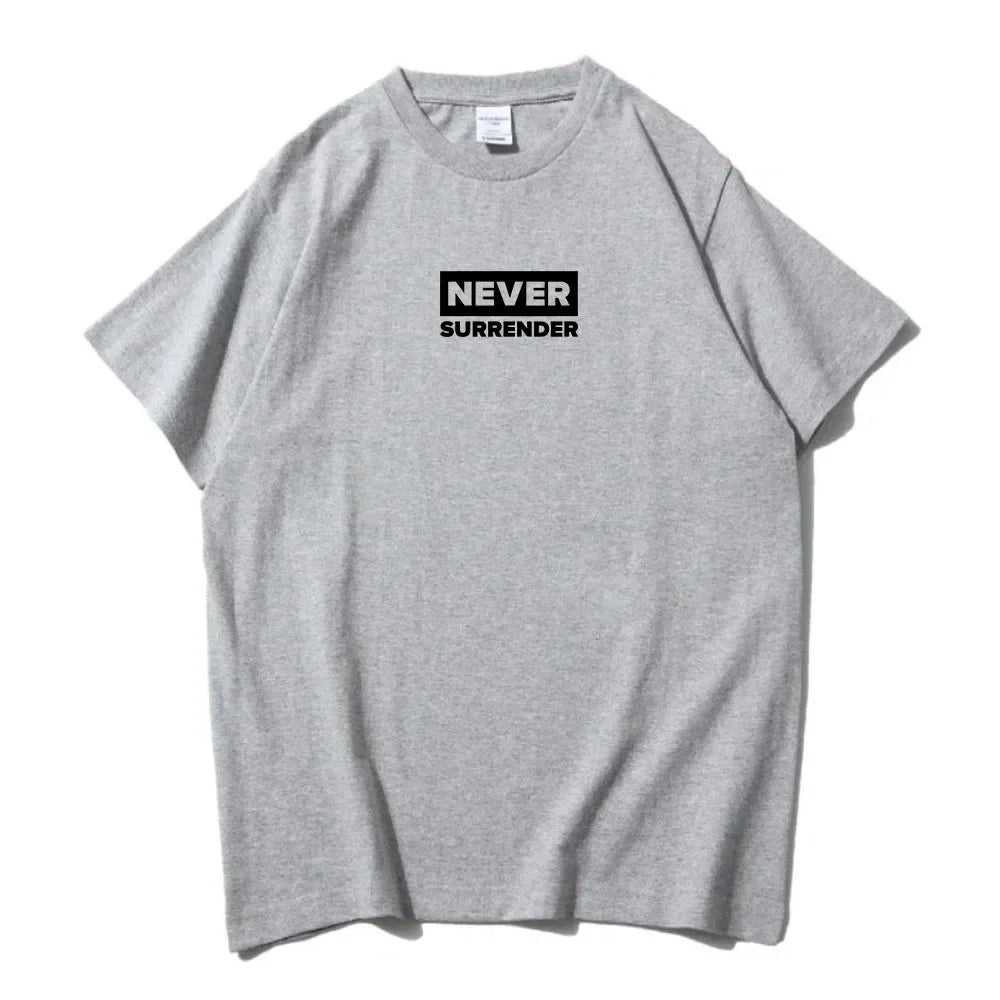 Never Surrender Tee Charlie Kirk Freedom T-shirt Cotton O-neck Short Sleeve Male Tshirts Casual Loose Fashion Men/Women T Shirt