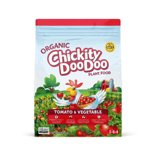 Organic Tomato Vegetable Fertilizer 4lbs 360sqft Compost Chicken Manure Plant Food Natural Nutrients Healthy Garden Low Odor