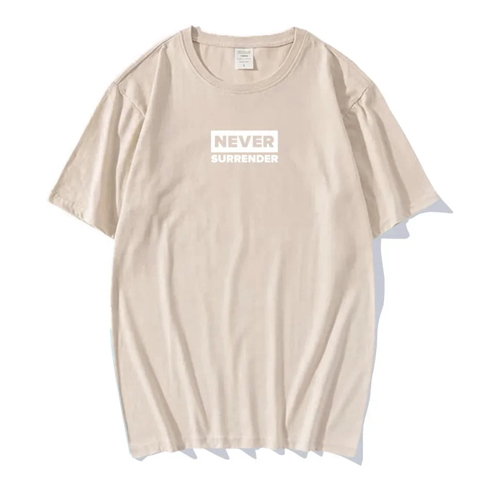 Never Surrender Tee Charlie Kirk Freedom T-shirt Cotton O-neck Short Sleeve Male Tshirts Casual Loose Fashion Men/Women T Shirt