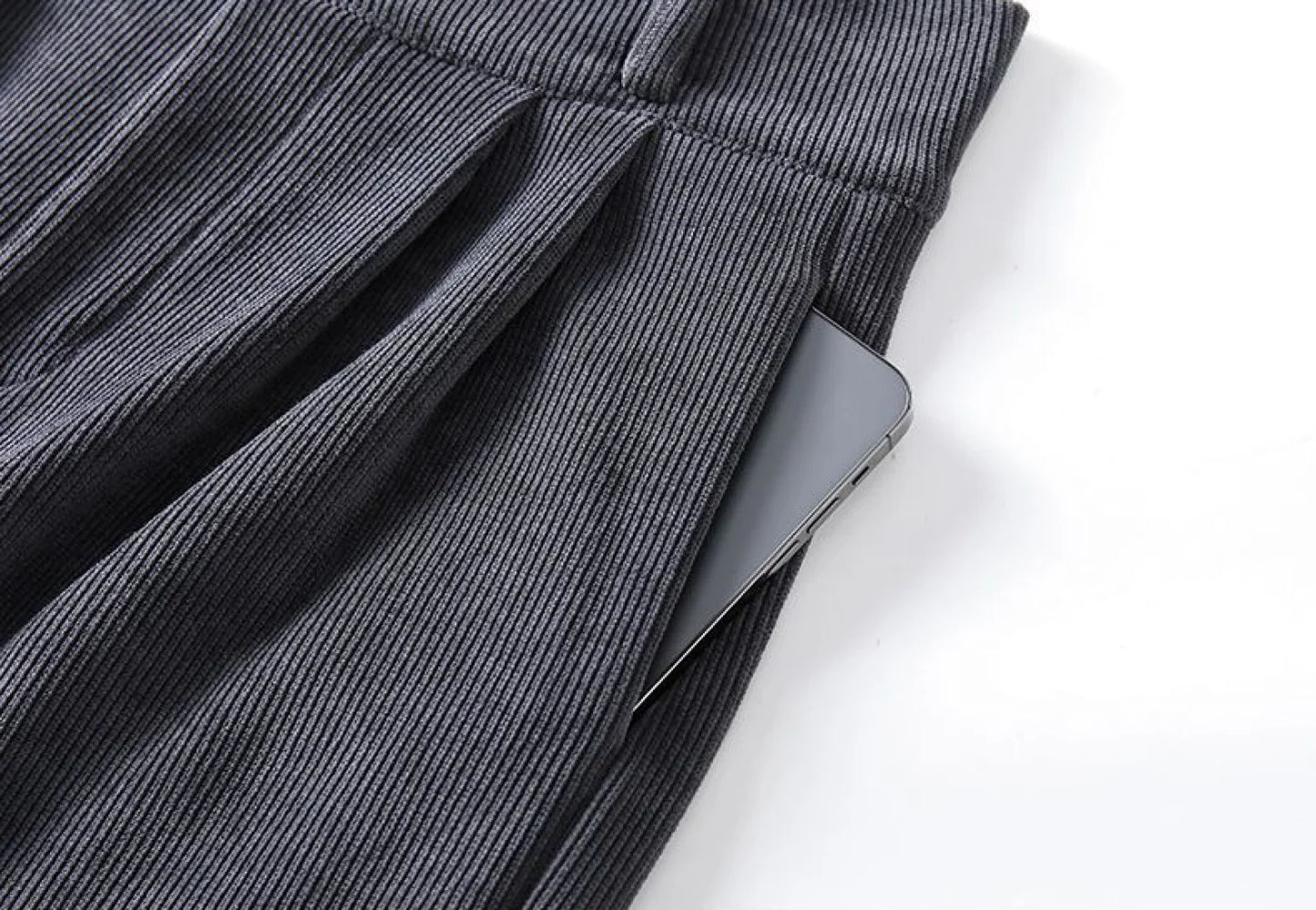 Ins Trendy Women Korean High Street Wide Leg Trouser Autumn/winter Thick Warm Women's Pant Fashion Corduroy Loose Button Trouser