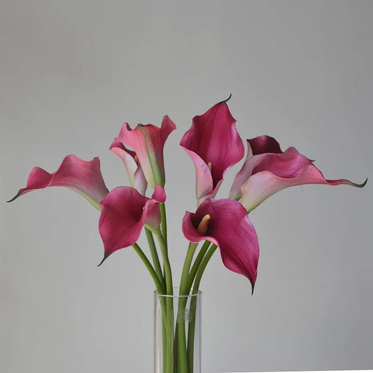 5pcs Large Calla Lily Artificial Flowers Wedding Decor Bridal Bouquet Fake Flowers Realistic Callas Home Decoration Accessories