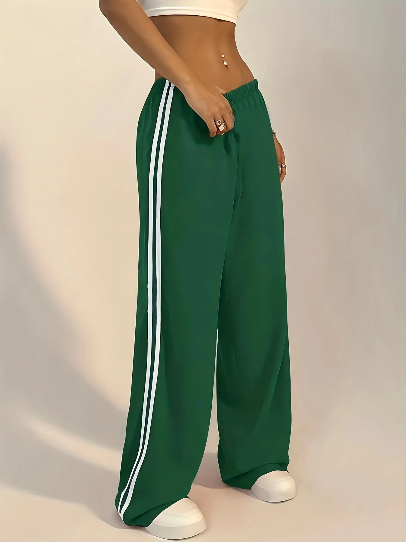 Women's casual long pants versatile fashion trousers spring and autumn style girls solid color pants