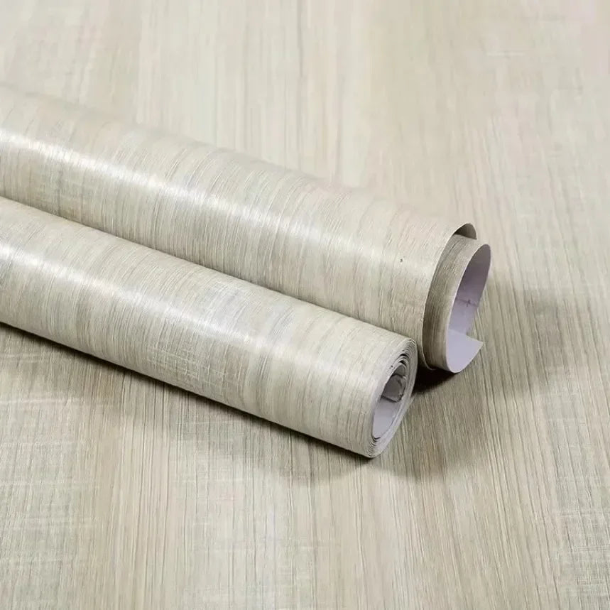 80cm/Wood Grain Vinyl Wallpaper Roll Waterproof Home Desktop Cabinet Door Furniture Renovation Stickers Peel Home Decorations