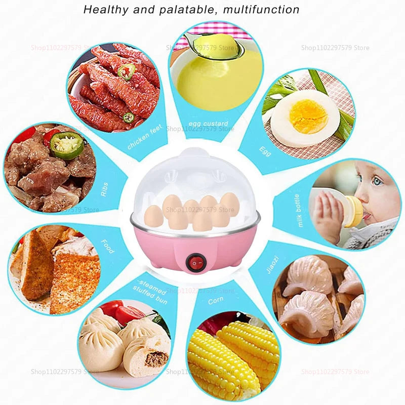 Smart Egg Cooker, White Egg Cooker Electric Eggs Boiler Multifunctional Mini Eggs Cooker Steamer Poacher for Kitchen Use