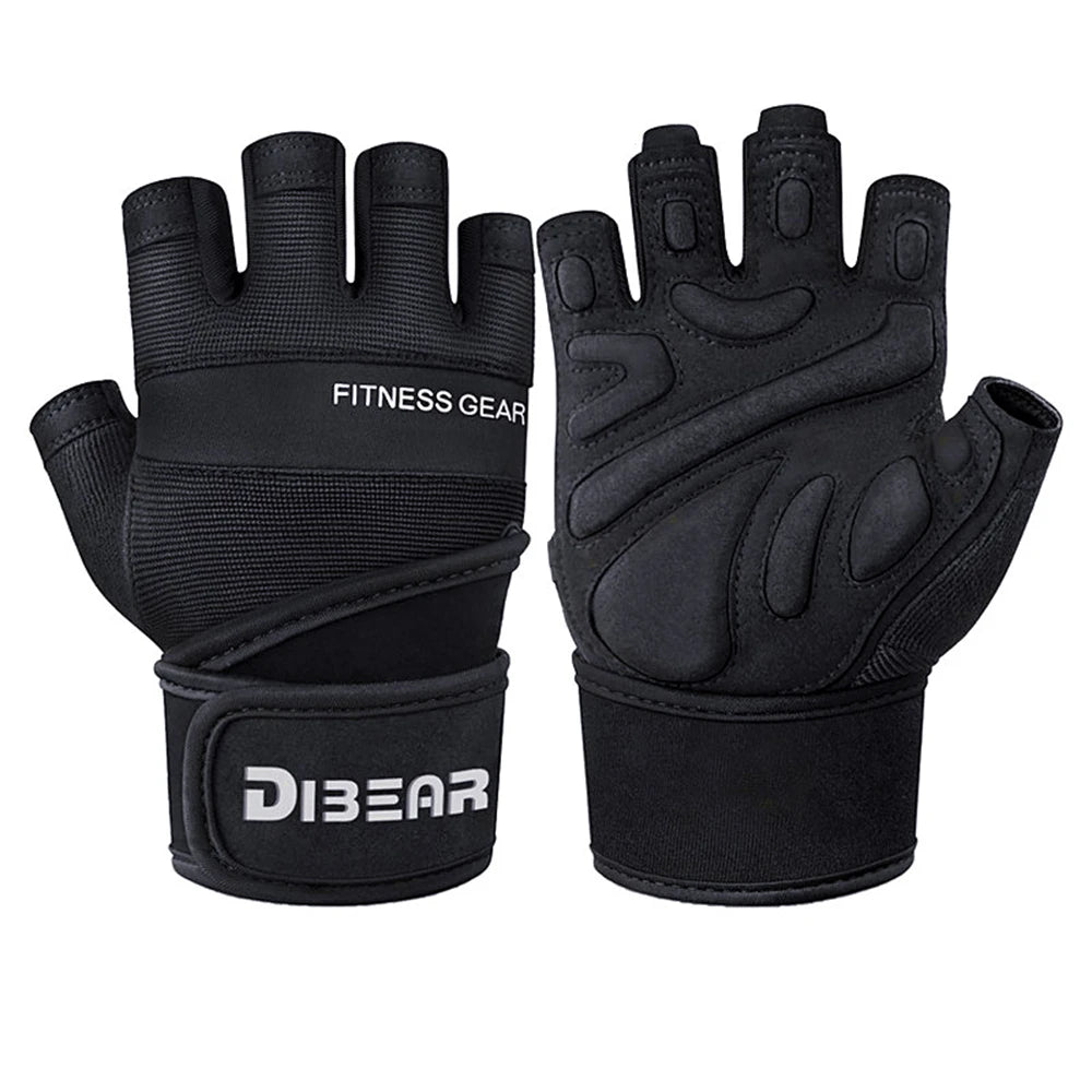 Half Finger Bodybuilding Gym Gloves Weightlifting Dumbbell Kettlebell Training Workout Fitness Gloves For Man Women