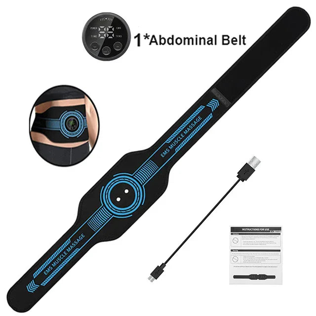 New smart EMS sports waist belt, abdominal muscle patch, home gym fitness equipment, body shaping weight loss belt