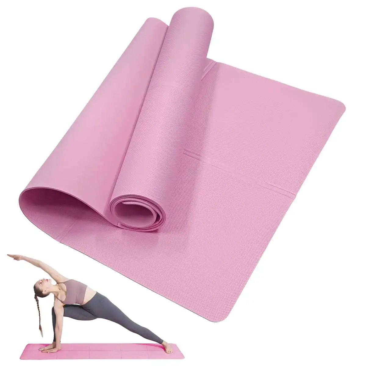 Pink Foldable Yoga Mat Eco Friendly EVA Folding Travel Fitness Exercise Mat 3/4/6mm Thicknesses for Yoga Pilates Workouts