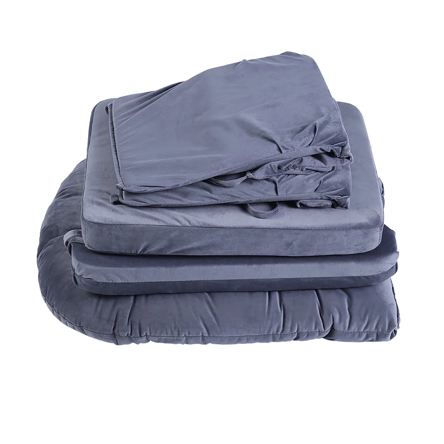 Chair Cushion Set for Home Office Gray Soft Velvet Cotton Rocking Chair Cushion Waist Support Warm Cover Stool Cushion Set