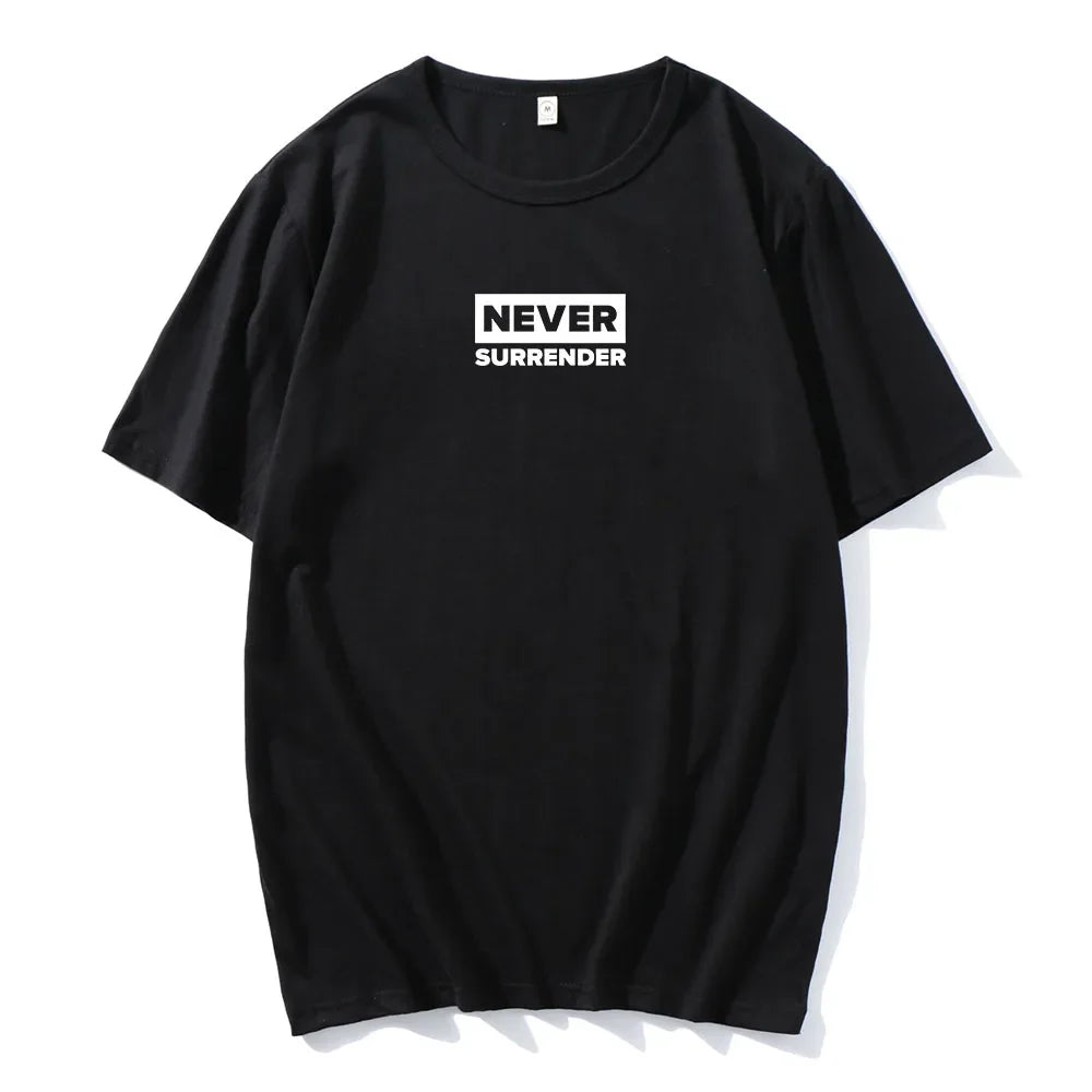 Never Surrender Tee Charlie Kirk Freedom T-shirt Cotton O-neck Short Sleeve Male Tshirts Casual Loose Fashion Men/Women T Shirt