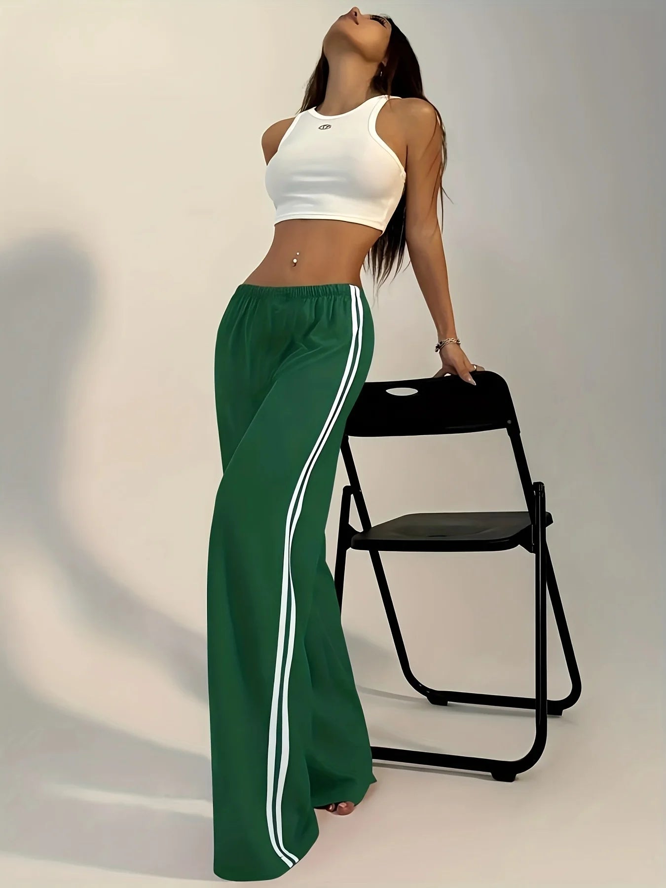 Women's casual long pants versatile fashion trousers spring and autumn style girls solid color pants