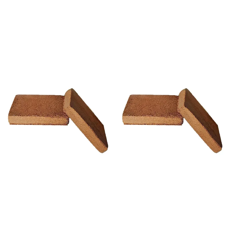 4Pcs Organic Coconut Fiber For Plants, Organic Coconut Bricks, Natural Organic Compressed Coconut