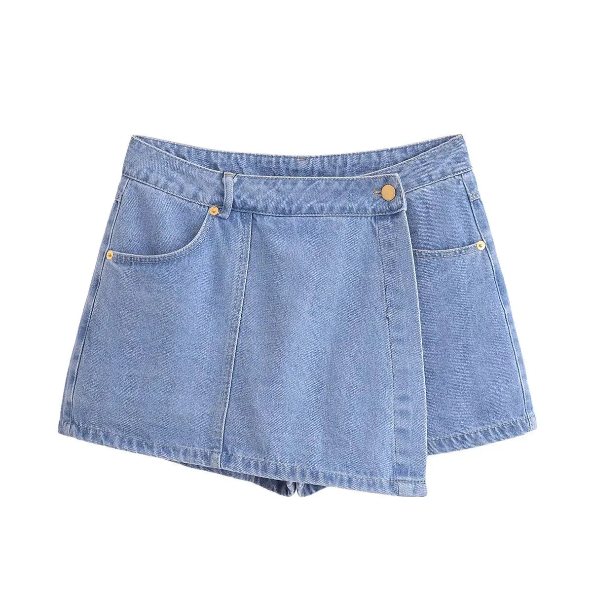 Nlzgmsj Summer Women's Casual Sets Fashion Mini Skirt Shorts Sets Denim Short Shirt Top Sets For Women Street Women Outfit