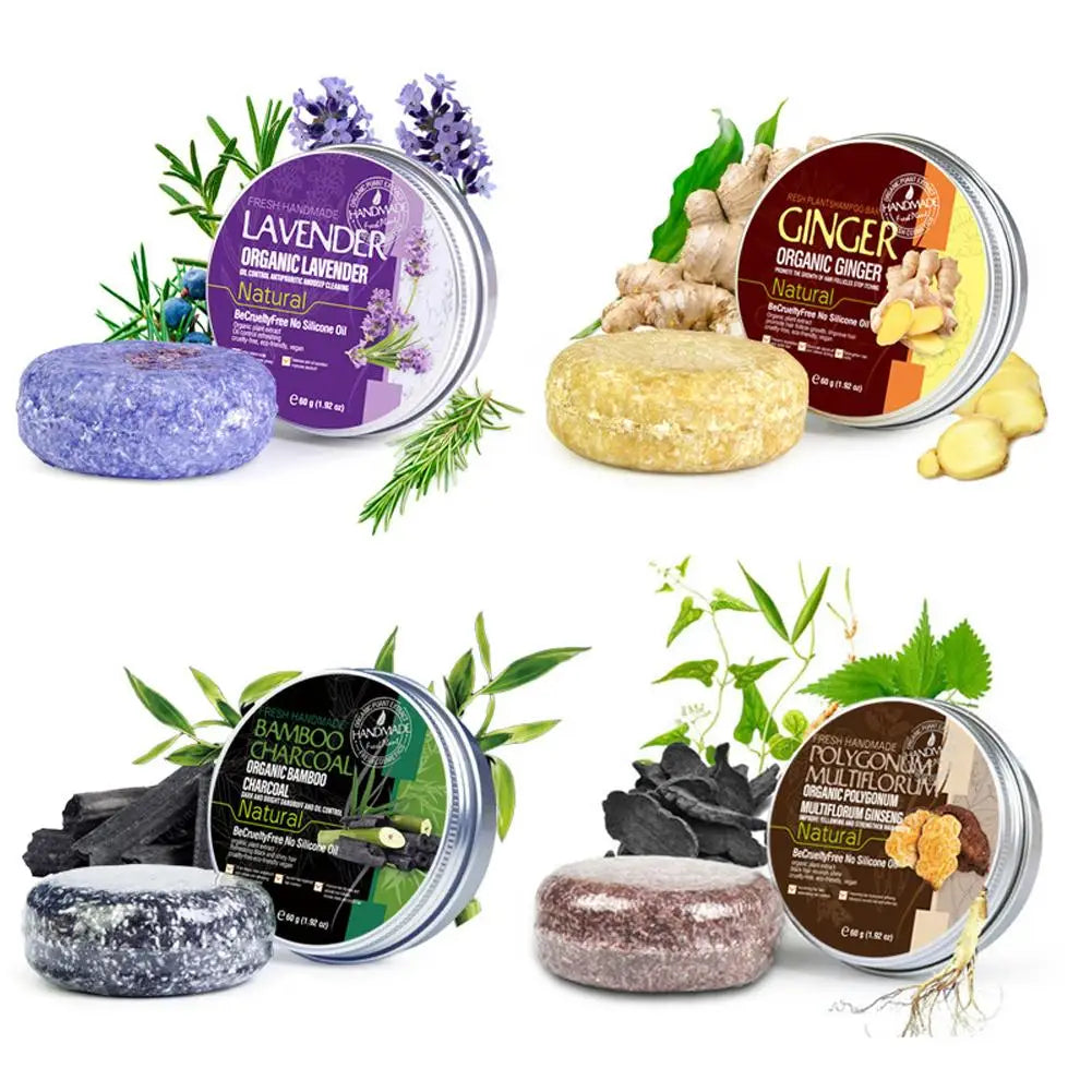 60g Hair Darkening shampoo ginger Solid Repair Shampoo Soap Natural Organic Conditioner Strong Roots Soap Hair Bar Hair Care