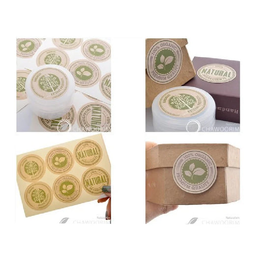 150 Pcs Handmade Natural Product 100% Organic Gift Seal Stickers Wedding Bakery Packaging Label Stickers Baking Decoration