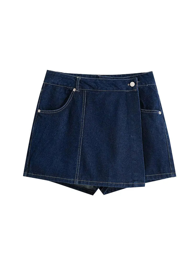 Nlzgmsj Summer Women's Casual Sets Fashion Mini Skirt Shorts Sets Denim Short Shirt Top Sets For Women Street Women Outfit