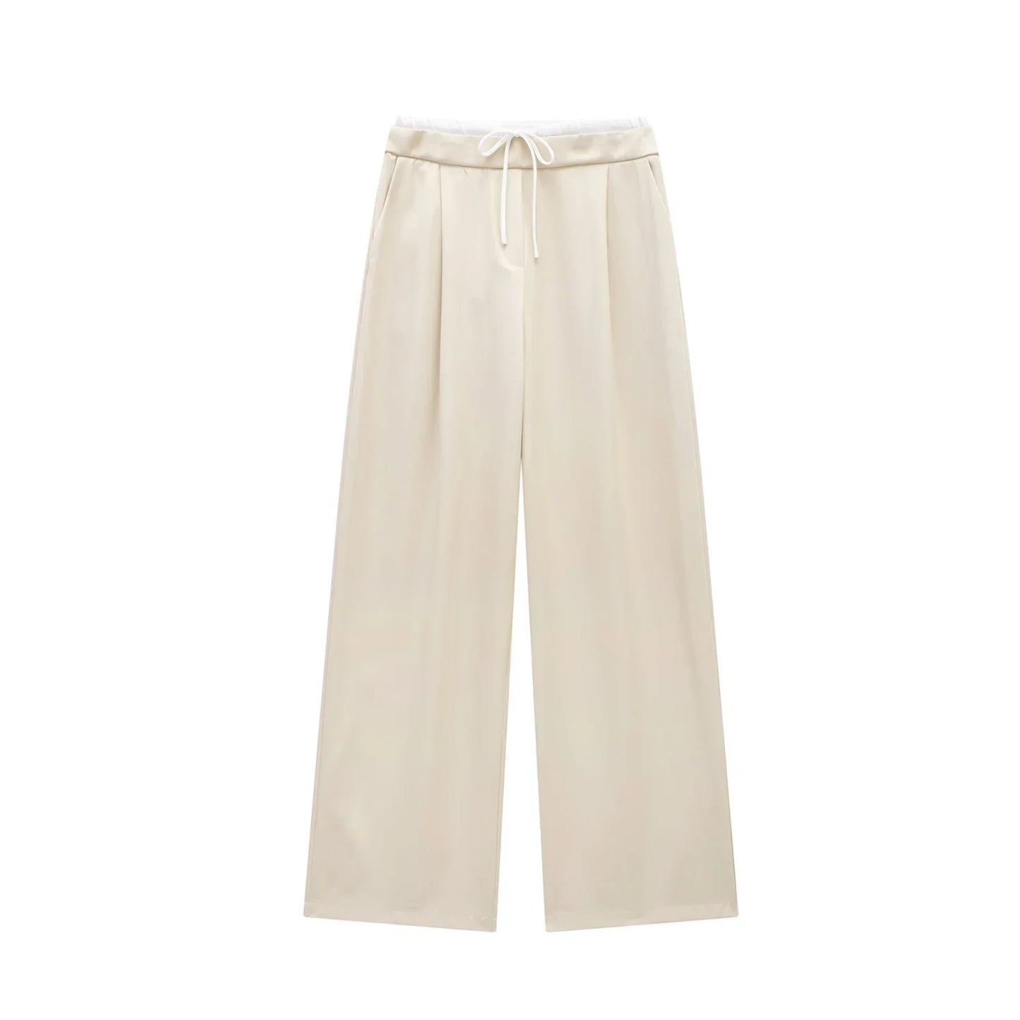 HXAO 2024 Women's Pants Baggy Wide Pants Woman Fashion Black Trousers Casual High waisted Pants Autumn Bluey Flared leggings