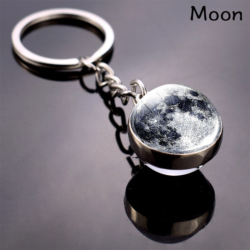 Solar System Planets Keychain - Metal Moon Phase Charm with 8 Planet Designs, Celestial-Themed Gift for Anniversaries, Keys, Wallets & Bags, Celestial Keychain | Metallic Finish | Metal Construction