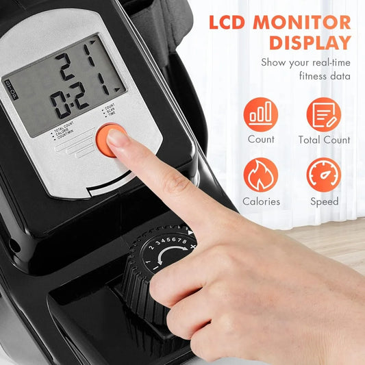 Sunny Health & Fitness Foldable Magnetic Rowing Machine with 8-Level Resistance Compact Model SF-T1407M