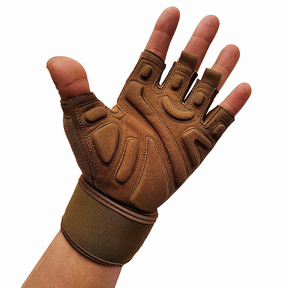 Half Finger Bodybuilding Gym Gloves Weightlifting Dumbbell Kettlebell Training Workout Fitness Gloves For Man Women