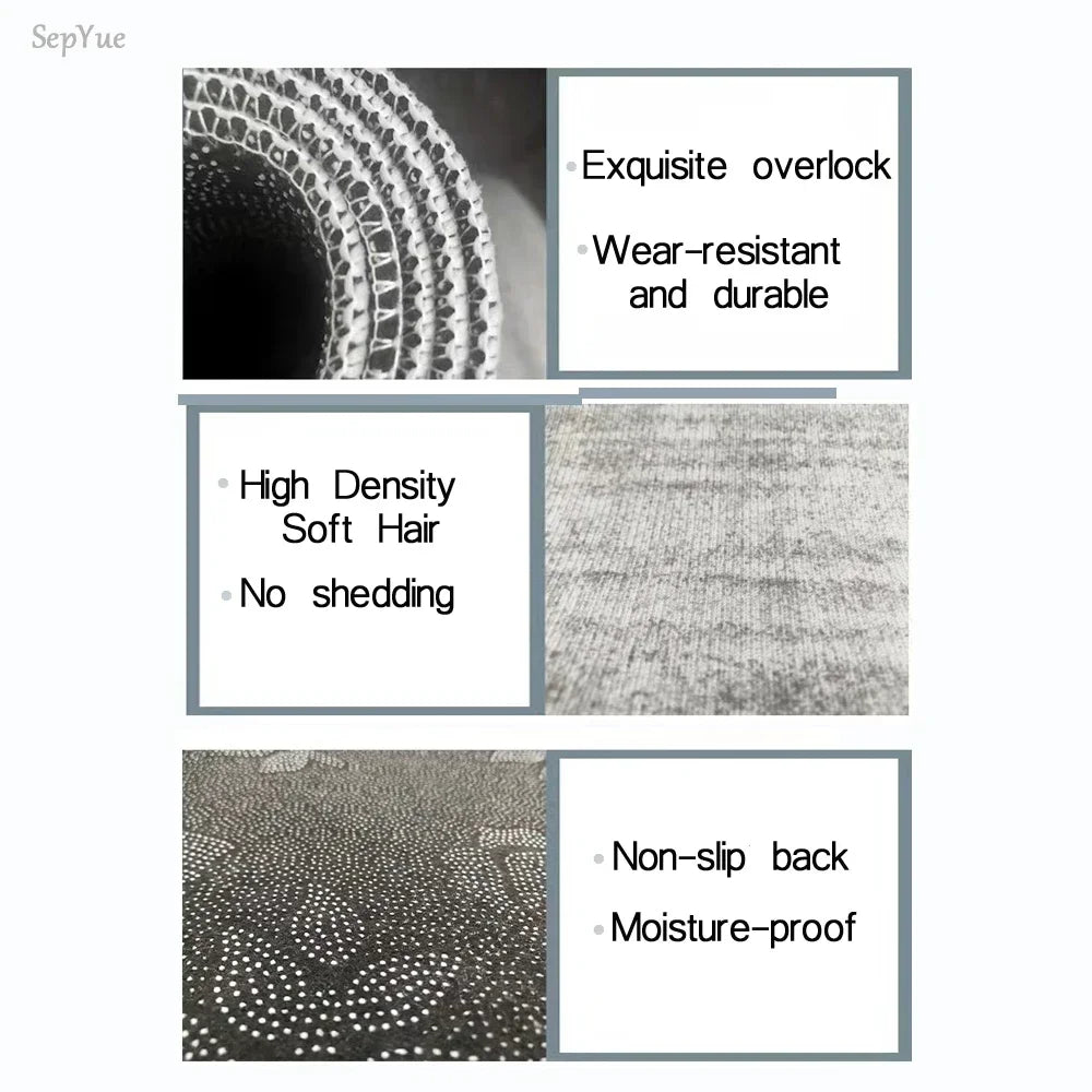 VIKAMA's Simple Interior Light Luxury Living Room Carpet Is Dirt-Resistant And Easy To Maintain, With Geometric Pad Home Decor