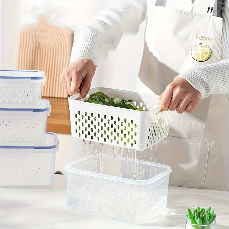 YYMSF Kitchen Cover Refrigerator Frozen Fresh Food Sealed Fresh-keeping Box