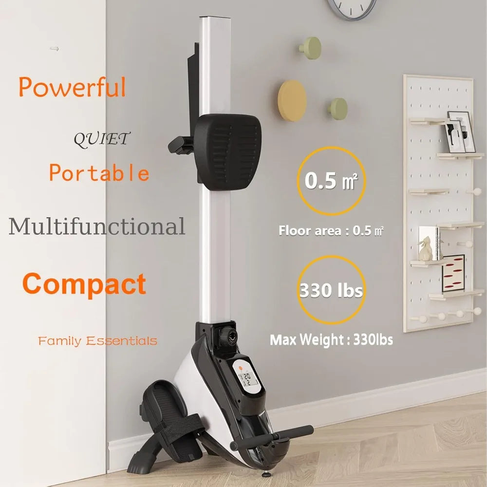 Sunny Health & Fitness Foldable Magnetic Rowing Machine with 8-Level Resistance Compact Model SF-T1407M