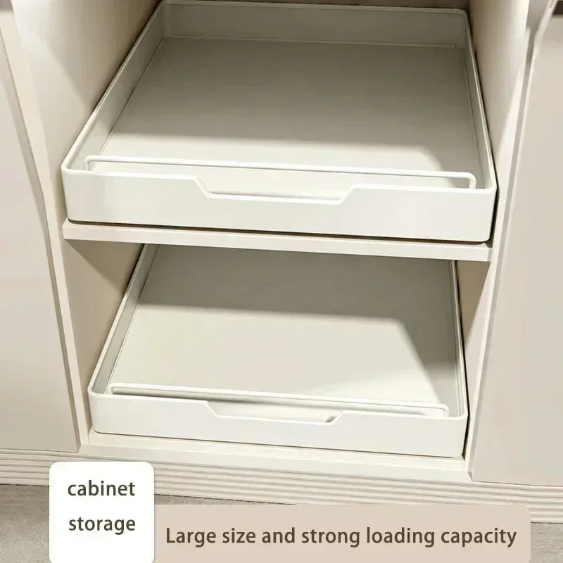 Cabinet pull-out basket pull-out kitchen storage rack under sink deep cabinet dish drawer storage box tray spice box storage rac