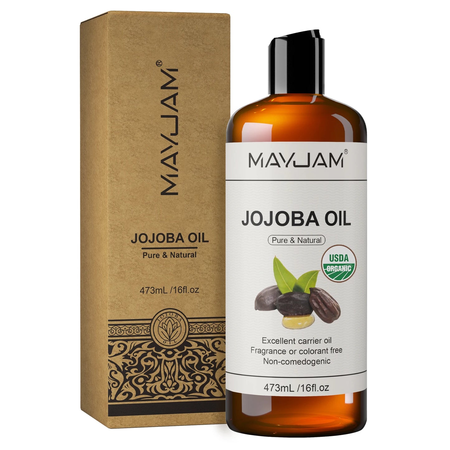 USDA Organic Sunflower Seed for Skin & Hair Cold-Pressed Pure Natural Sweet Almond Moroccan Argan Massage Oil Moisturizing