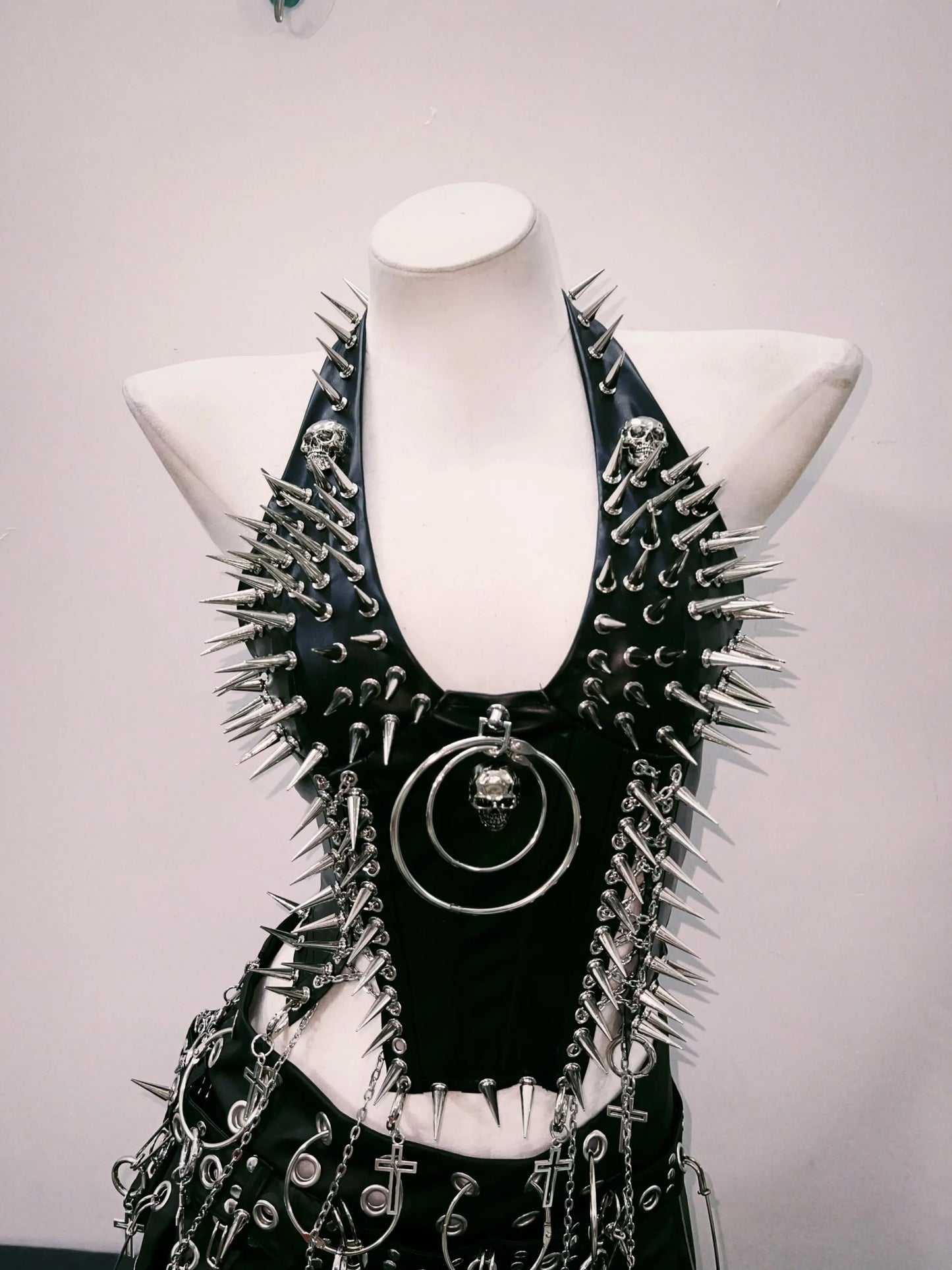 bustier top y2k fashion y2k clothes y2k crop top gothic clothes y2k top Rivets Tank Tops Skull top vintage tops gothic tank tops