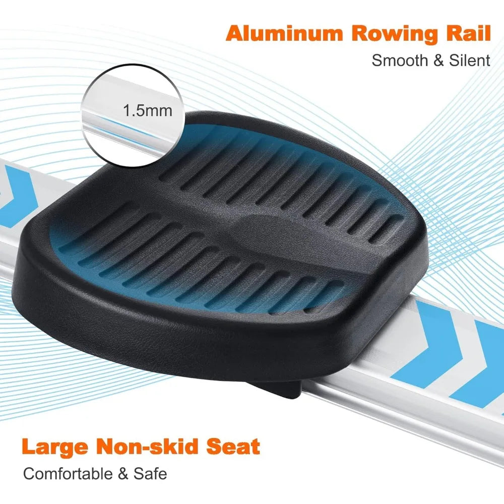Sunny Health & Fitness Foldable Magnetic Rowing Machine with 8-Level Resistance Compact Model SF-T1407M