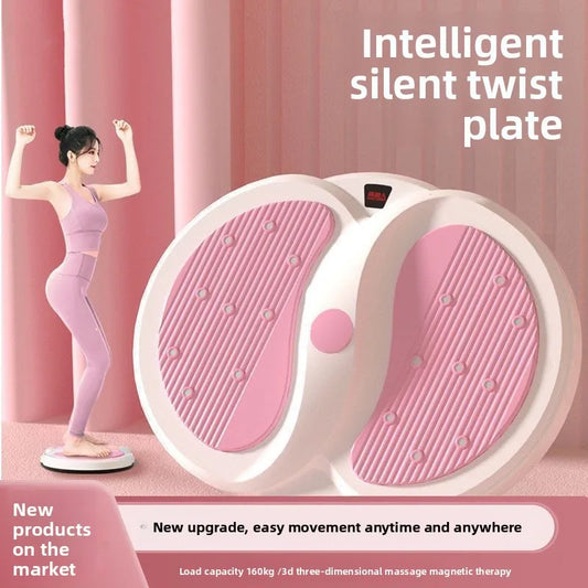 Waist Slimmer Disc Stepper for Women Silent Rotating Fitness Equipment for Home Gym with Resistance Band Rotating Waist Trimmer