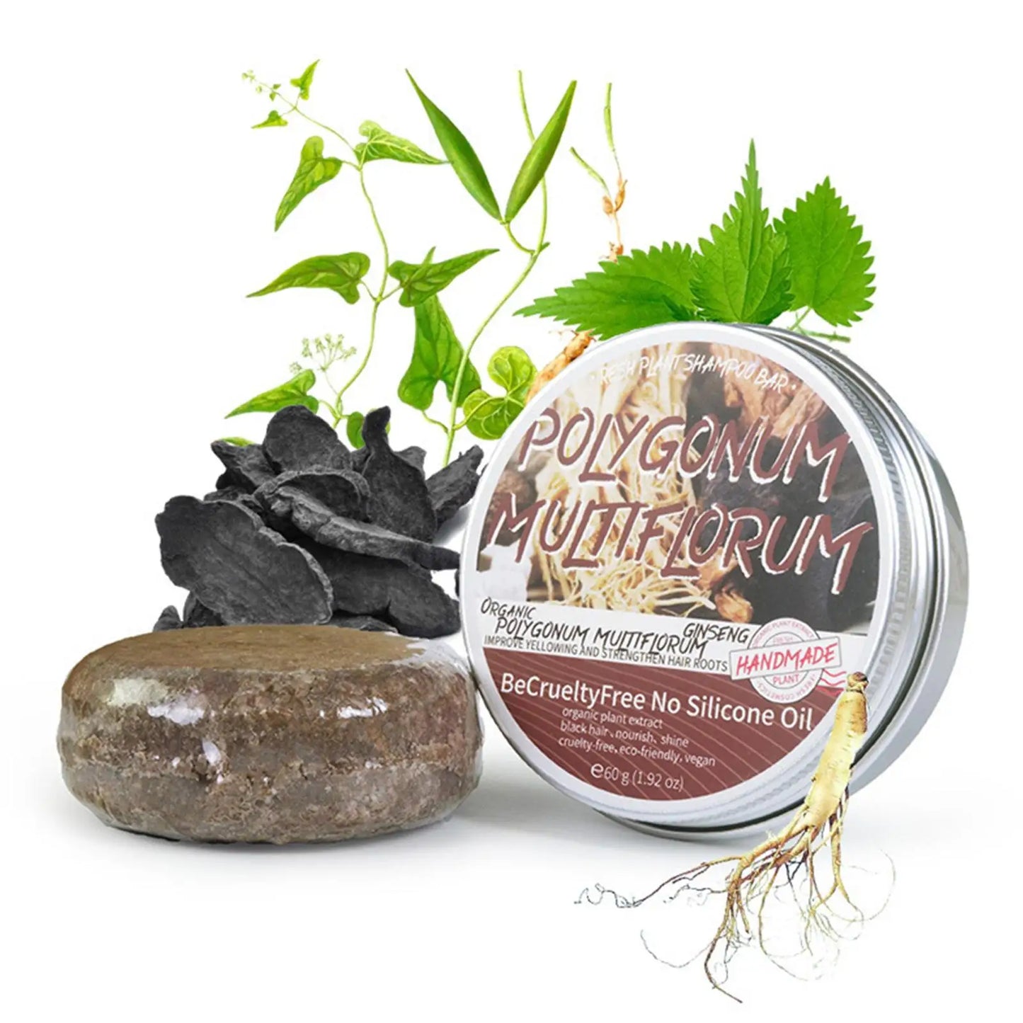 60g Hair Darkening shampoo ginger Solid Repair Shampoo Soap Natural Organic Conditioner Strong Roots Soap Hair Bar Hair Care