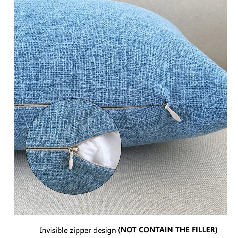 Solid Sofa Cushion Cover 30X50/40X4045X45/40X60/50X50/55X55/60X60 Cozy Linen Home Office Throw Pillow Cover Case
