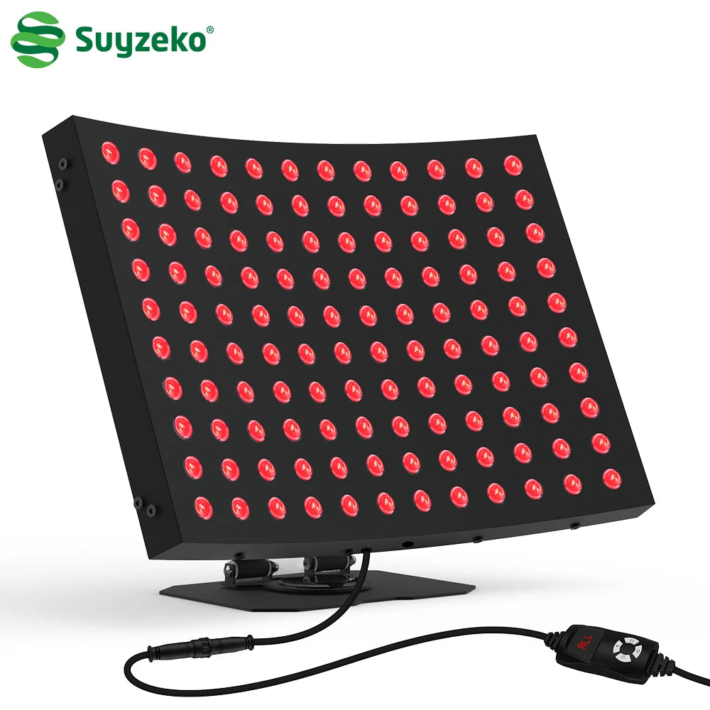Suyzeko Red Light Therapy Panel Full Body 850nm Infrared LED Device with Stand 120W High Power Lamp for Skin Beauty Home Care
