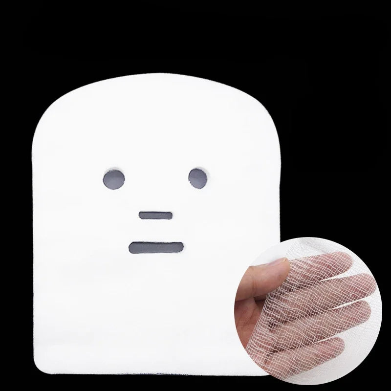 100PCS Pure Cotton DIY Beauty Mask Salon Disposable Facial Gauze Highly Water Absorption Non-Irritating Face Gauze Mask Soft