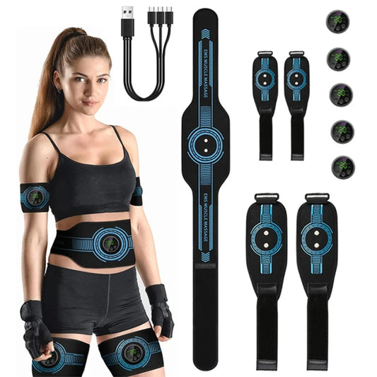 New smart EMS sports waist belt, abdominal muscle patch, home gym fitness equipment, body shaping weight loss belt