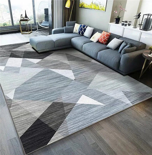 VIKAMA's Simple Interior Light Luxury Living Room Carpet Is Dirt-Resistant And Easy To Maintain, With Geometric Pad Home Decor