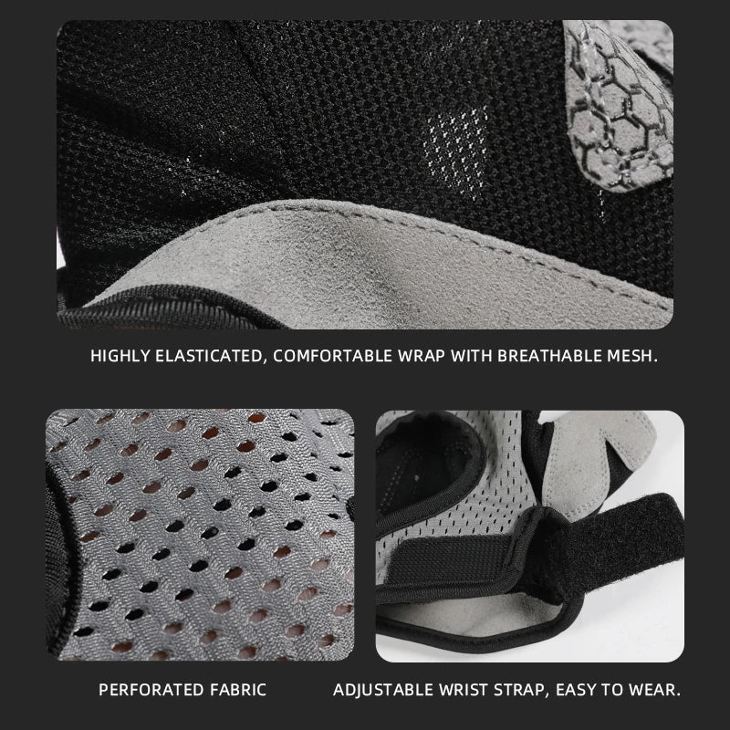 VBOSI Half-Finger Fitness Sports Gloves – Breathable, Non-Slip, Padded Palm for Weightlifting, Cycling & Driving for Women Men