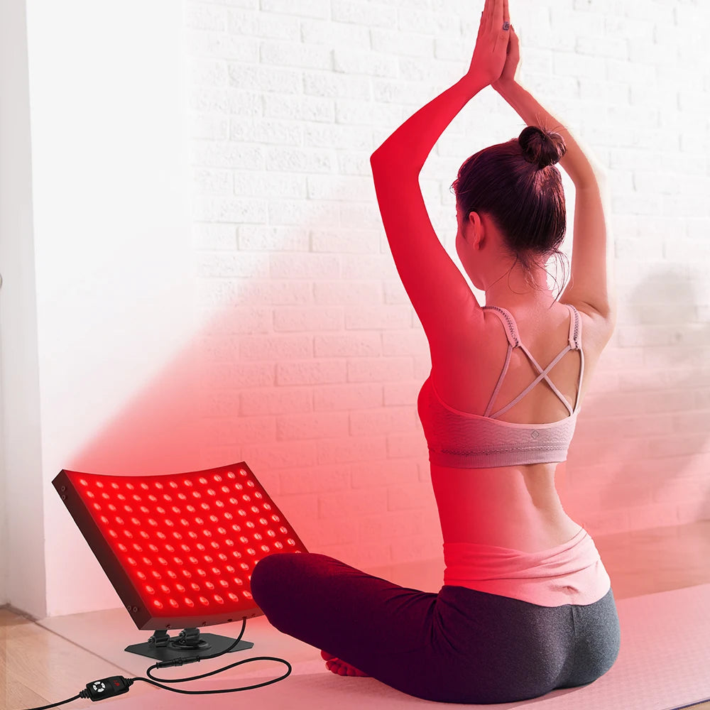 Suyzeko Red Light Therapy Panel Full Body 850nm Infrared LED Device with Stand 120W High Power Lamp for Skin Beauty Home Care