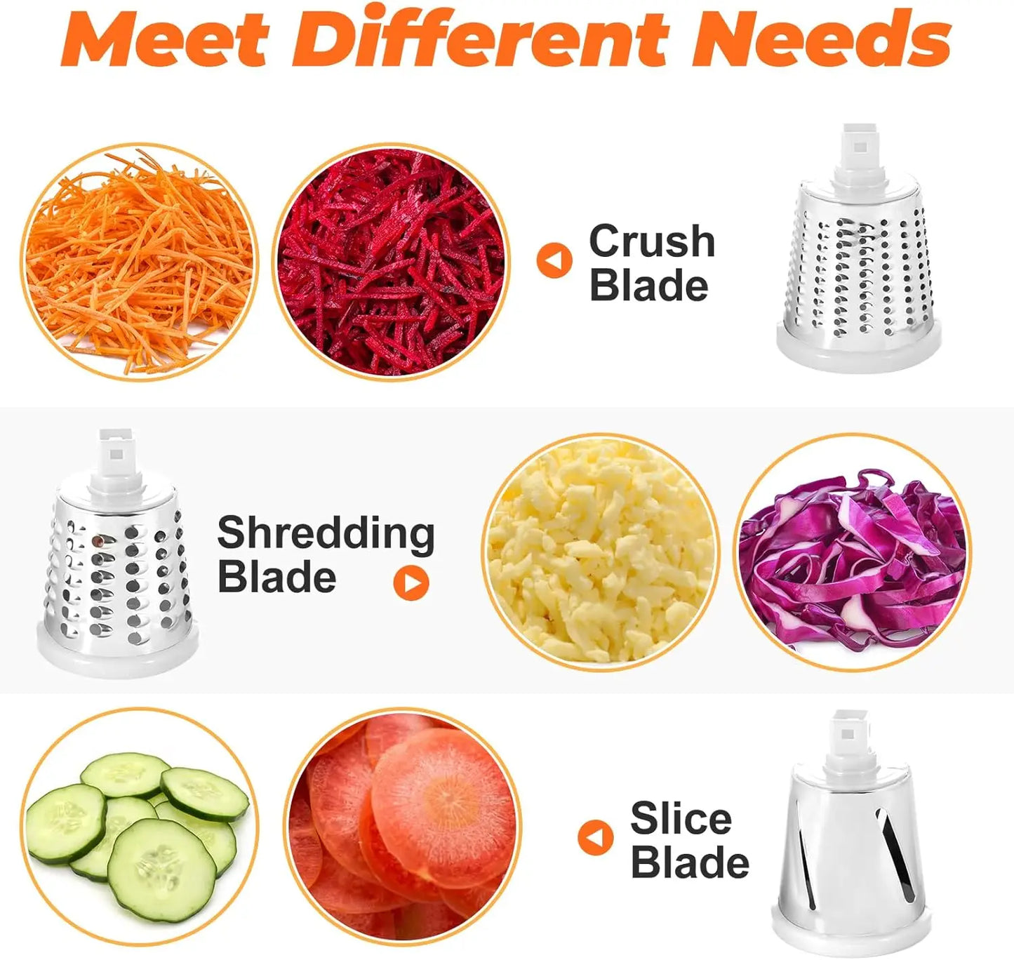 Multi-Purpose Rotary Graters Kitchen Mandoline Vegetable Slicer Cheese Slicer Shredder Potato Grinder For Nut Onion Carrot YY002