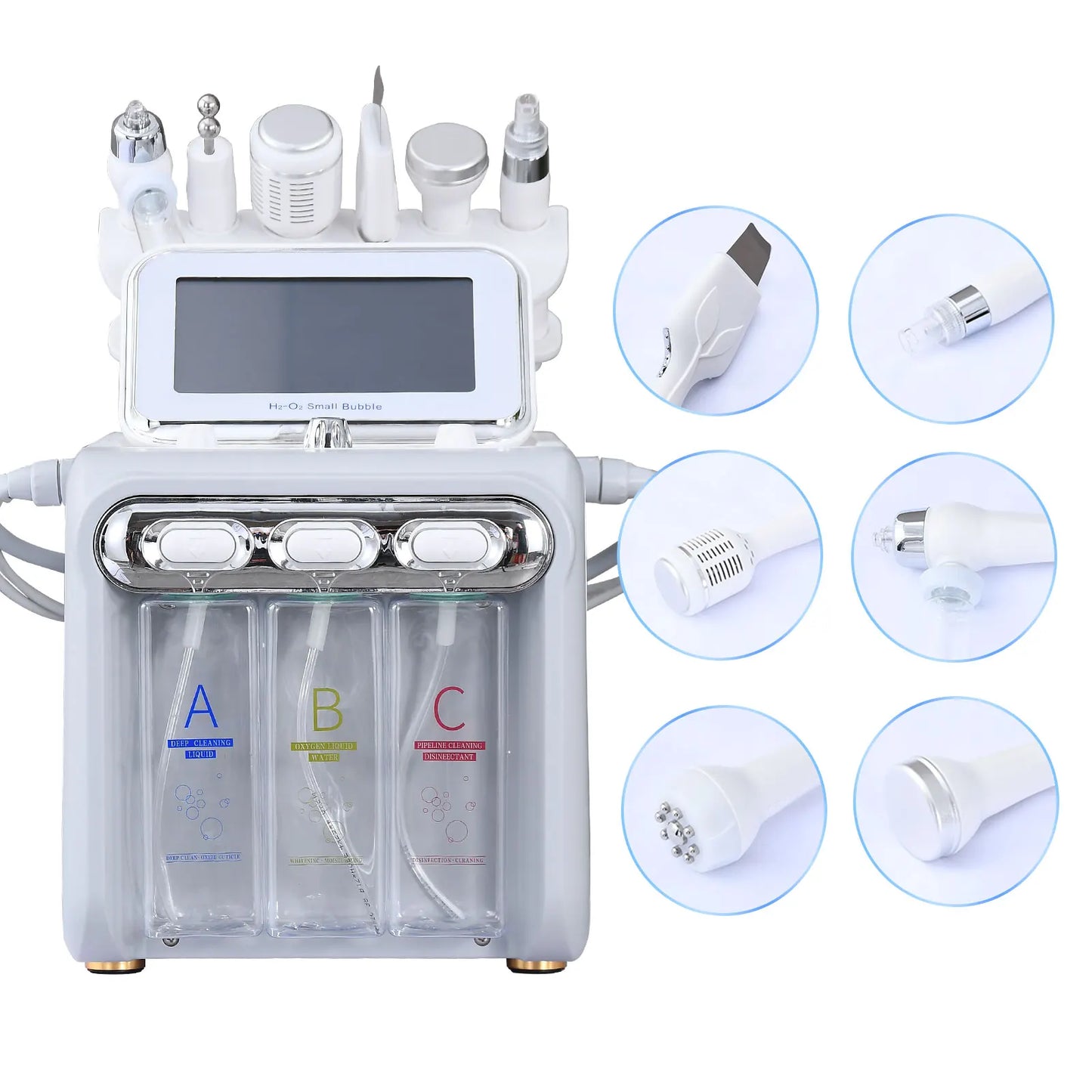 The New 6 In 1 Aqua Peeling Lift Skin Bubble  Oxygen Machine Skin Care Cleansing Facial beauty Equipment