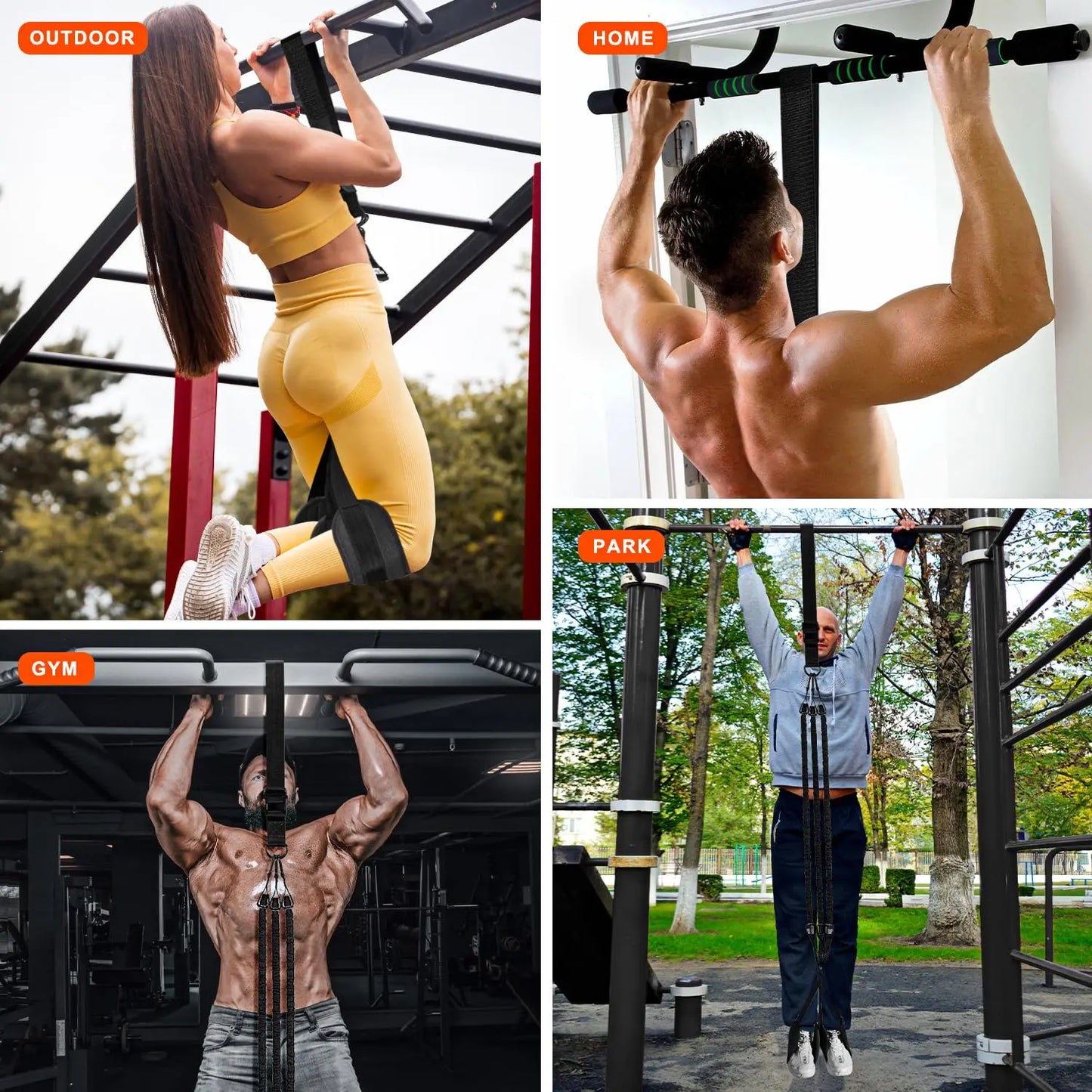 Assisted Belt Pull Up Bands 75-300 LBS  Multifunctional Assist Belt Strength Training Fitness Tools High Intensity Pull Up Band