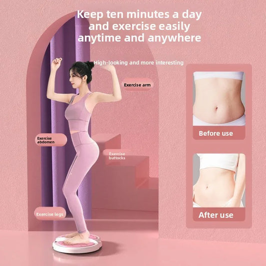 Waist Slimmer Disc Stepper for Women Silent Rotating Fitness Equipment for Home Gym with Resistance Band Rotating Waist Trimmer
