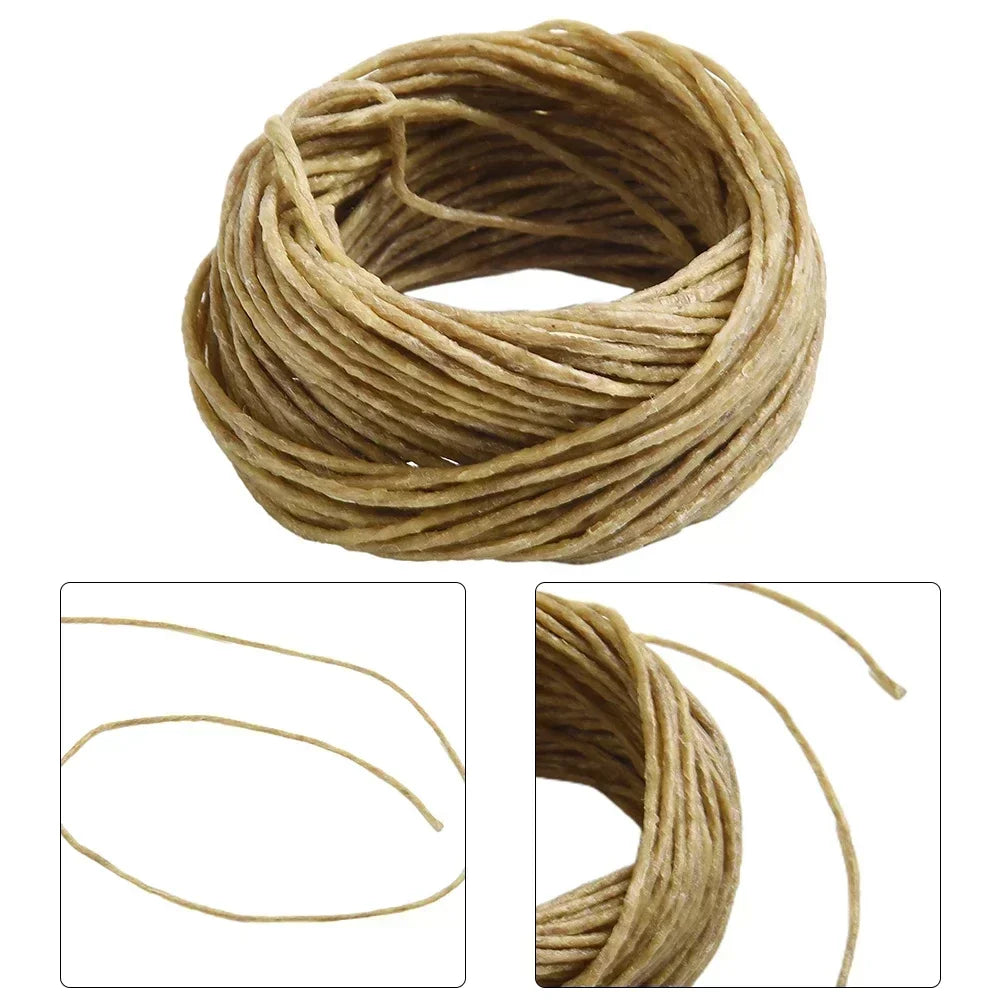 1 Roll Beeswax Wick Organic Hemps Wick 33 FT Well Coated Natural Beeswax For DIY Candle Stick Making Votives Tea Lights New