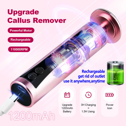 Electric Foot File Cuticle Callus Remover Machine Foot Dead Skin Electric Eliminator Pedicure Tools Heel Care Foot Grinder